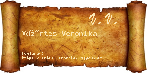 Vértes Veronika névjegykártya