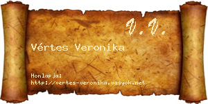 Vértes Veronika névjegykártya