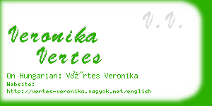 veronika vertes business card